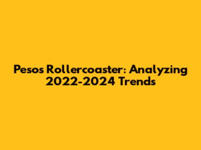 Peso's Rollercoaster: Analyzing 2022-2024 Trends