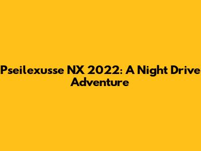 Pseilexusse NX 2022: A Night Drive Adventure