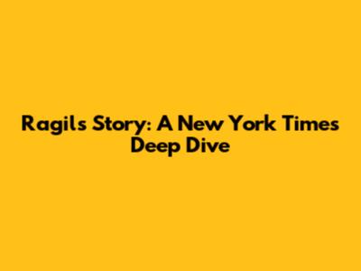 Ragil's Story: A New York Times Deep Dive