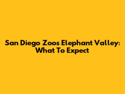 San Diego Zoo's Elephant Valley: What To Expect