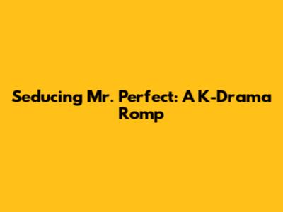 Seducing Mr. Perfect: A K-Drama Romp