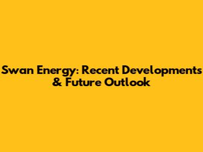 Swan Energy: Recent Developments & Future Outlook