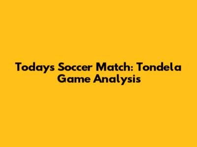 Today's Soccer Match: Tondela Game Analysis