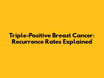 Triple-Positive Breast Cancer: Recurrence Rates Explained