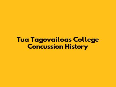 Tua Tagovailoa's College Concussion History