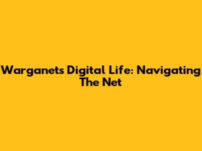 Warganet's Digital Life: Navigating The Net