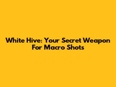 White Hive: Your Secret Weapon For Macro Shots
