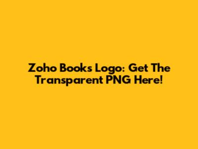 Zoho Books Logo: Get The Transparent PNG Here!